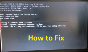 Read more about the article Floppy Diskette seek Failure | Alert! System Battery Voltage is Low |